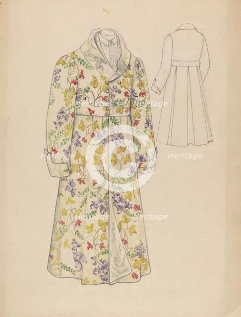 Man's Dressing Gown, c. 1936. Creator: Jessie M. Benge.
