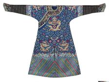 Man's formal robe with clouds and dragons, 19th century