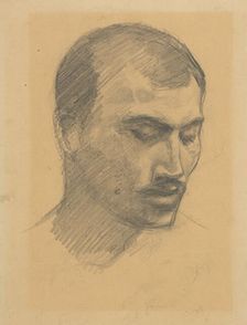 Man's head, 1885-1900. Creator: Ladislav Mednyanszky