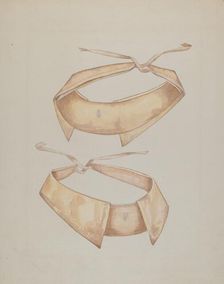 Man's Linen Collar, c. 1937. Creator: Verna Tallman