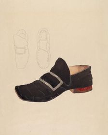Man's Shoe, 1935/1942. Creator: Gladys Cook