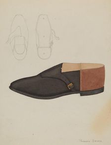 Man's Shoes, c. 1936. Creator: Roberta Spicer