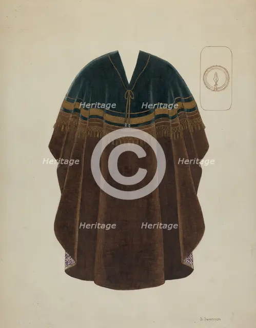 Manta or Poncho, c. 1936. Creator: Syrena Swanson.