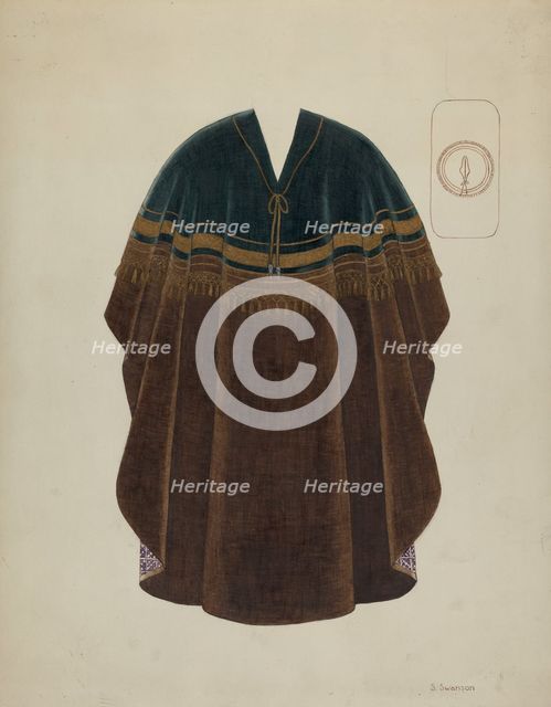 Manta or Poncho, c. 1936. Creator: Syrena Swanson.