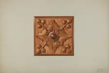 Mantel Carving, 1939. Creator: Michael Riccitelli
