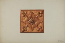 Mantel Carving, 1939. Creator: Michael Riccitelli