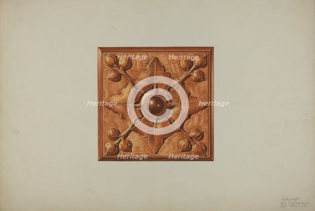 Mantel Carving, 1939. Creator: Michael Riccitelli.