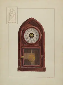 Mantel Clock, 1935/1942. Creator: Ernest A Towers Jr