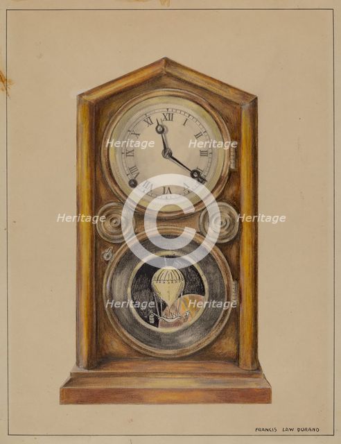 Mantel Clock, 1935/1942. Creator: Francis Law Durand.