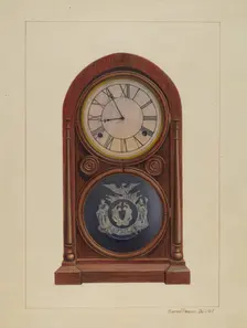 Mantel Clock or Shelf Clock, c. 1938. Creator: Samuel Fineman