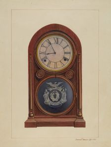 Mantel Clock or Shelf Clock, c. 1938. Creator: Samuel Fineman