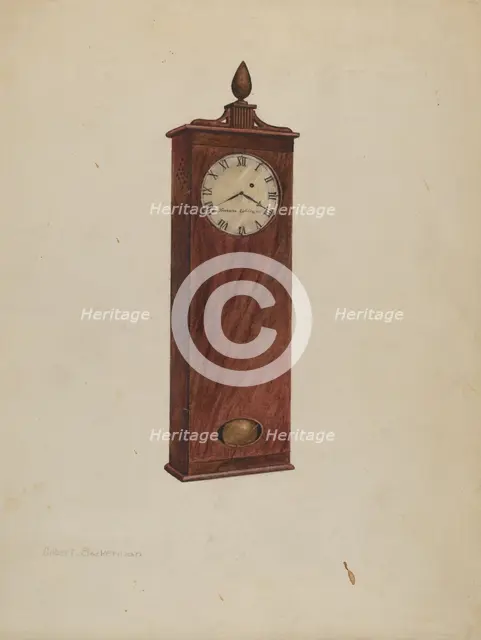 Mantel Clock, c. 1937. Creators: Gilbert Sackerman, Isidore Sovensky.