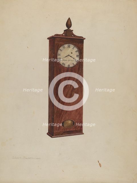 Mantel Clock, c. 1937. Creators: Gilbert Sackerman, Isidore Sovensky.