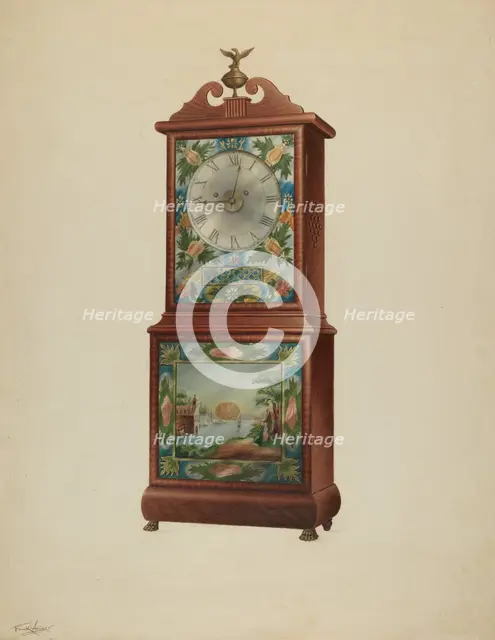 Mantel Clock, c. 1938. Creator: Frank Wenger.