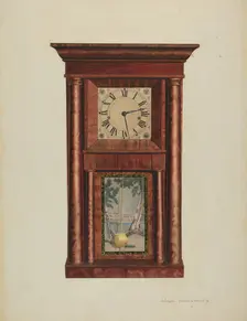 Mantel Clock, c. 1939. Creator: Ernest A Towers Jr