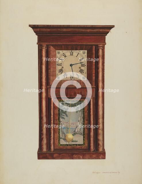 Mantel Clock, c. 1939. Creator: Ernest A Towers Jr.