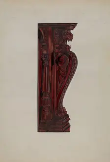 Mantel Detail, c. 1936. Creator: Sebastian Simonet