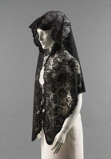 Mantilla, European, third quarter 19th century. Creator: Unknown