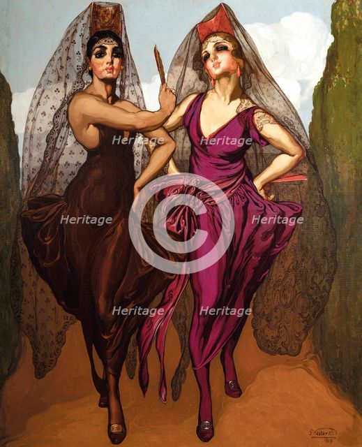 Mantillas, 1915. Creator: Néstor, (Néstor Martín-Fernández de la Torre) (1887-1938).