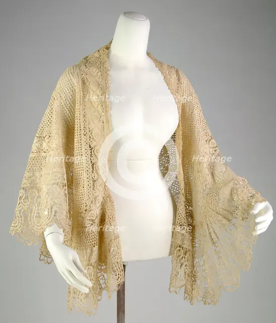 Mantle, Maltese, ca. 1860. Creator: Unknown.