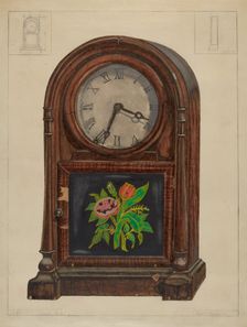 Mantle Clock, c. 1936. Creator: John Cutting