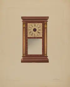 Mantle Clock, c. 1937. Creator: Lon Cronk
