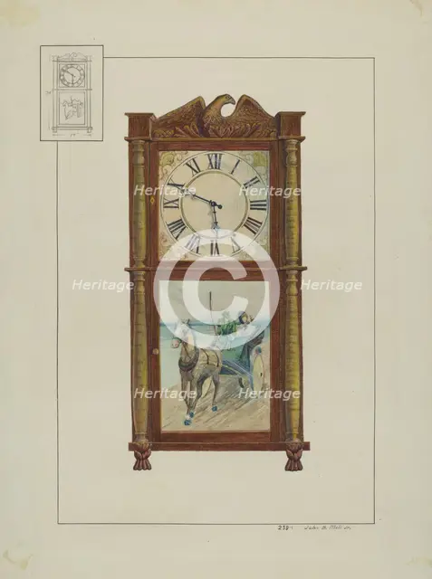 Mantle Clock, c. 1938. Creator: John B. Moll.