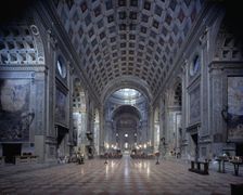 Mantua, Church of S. Andrea, project by Leon Battista Alberti, 1470, interior view