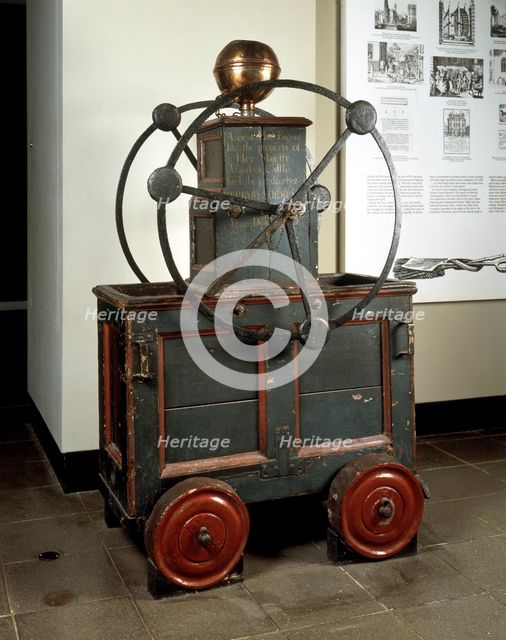 Manual fire engine, 1735. Creator: Unknown.