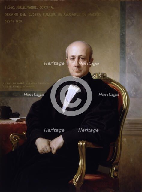 Manuel Cortina (1802-1878), Spanish politician, oil.