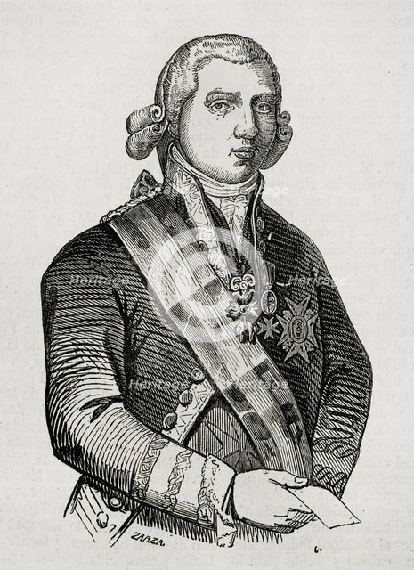 Manuel de Godoy y Alvarez de Faria, (1767-1851), Spanish politician, 1853.  Creator: Eusebio Zarza.