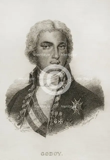 Manuel de Godoy y Alvarez de Faria, Spanish politician, 1851.  Creator: Pedro Hortigosa.