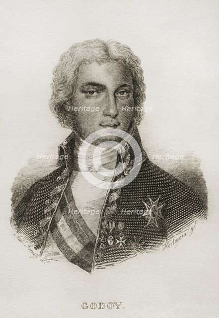 Manuel de Godoy y Alvarez de Faria, Spanish politician, 1851.  Creator: Pedro Hortigosa.