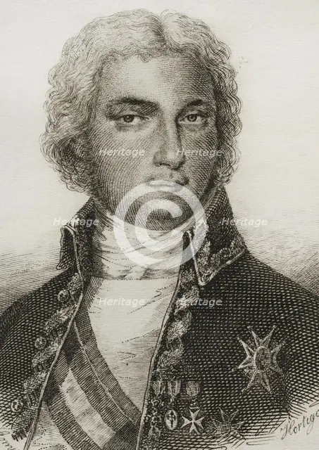 Manuel de Godoy y Alvarez de Faria, Spanish politician, 1851.  Creator: Pedro Hortigosa.