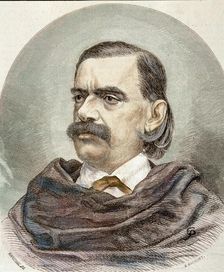 Manuel Fernández y González (1821-1888), Spanish writer and novelist, engraving in the magazine …