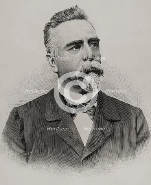 Manuel Ferraz de Campos Sales (1841-1913), Brazilian politician, President of Brazil, 1898. Creator: Benigno Matute Parga.