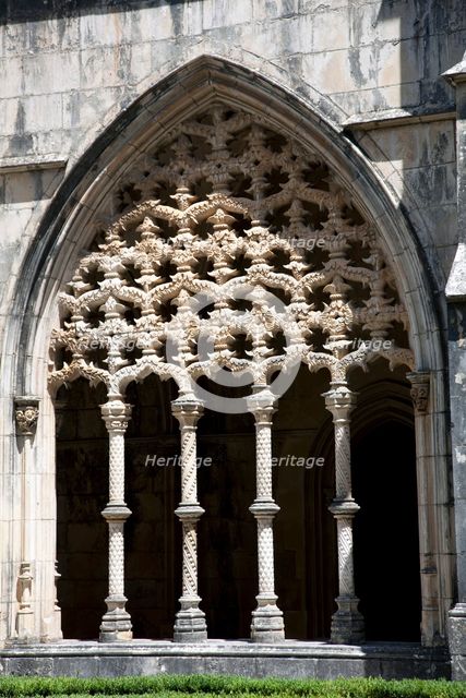 Manueline decoration, cloister of King John I, Monastery of Batalha, Batalha, Portugal, 2009. Creator: Samuel Magal.