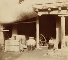 Manufacture of silk, Samarkand, between 1905 and 1915. Creator: Sergey Mikhaylovich Prokudin-Gorsky