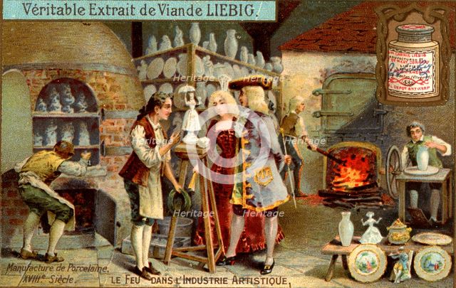 Manufacture of porcelain in the 18th century, (c1900). Artist: Unknown
