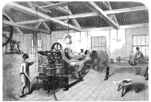 Manufacture of the Atlantic Submarine Cable, at Glass, Elliott, and Co.'s Works, East..., 1857. Creator: Unknown.