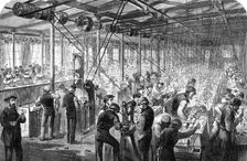 Manufacture of the Armstrong Gun at Woolwich Arsenal: the beehive, 1862. Creator: Unknown