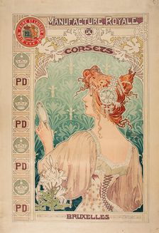Manufacture Royale de corsets, 1897. Creator: Mucha, Alfons Marie (1860-1939)