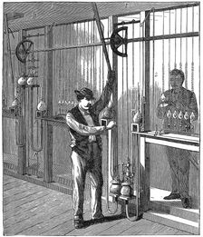 Manufacturing electric light bulbs, c1883 (1896). Creator: Unknown