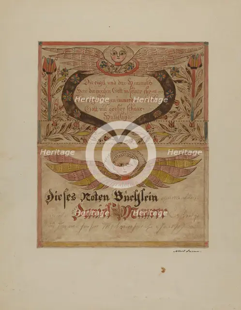 Manuscript and Miniature, c. 1937. Creator: Albert J. Levone.