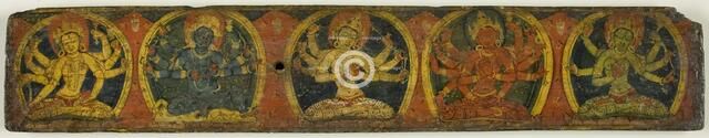 Manuscript Cover from the Fiive Protectors (Pancharaksha), 12th century. Creator: Unknown.
