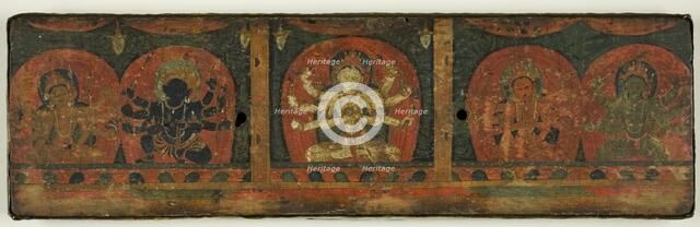 Manuscript Cover from the Five Protectors (Pancharaksha), 13th century. Creator: Unknown.