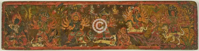 Manuscript Cover from the Glorification of the Great Goddess (Devimahatmya), 18th century. Creator: Unknown.