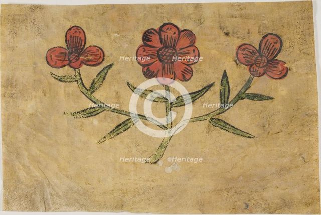 Manuscript Cutting with Flowers, n.d. Creator: Unknown.