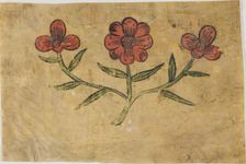 Manuscript Cutting with Flowers, n.d. Creator: Unknown