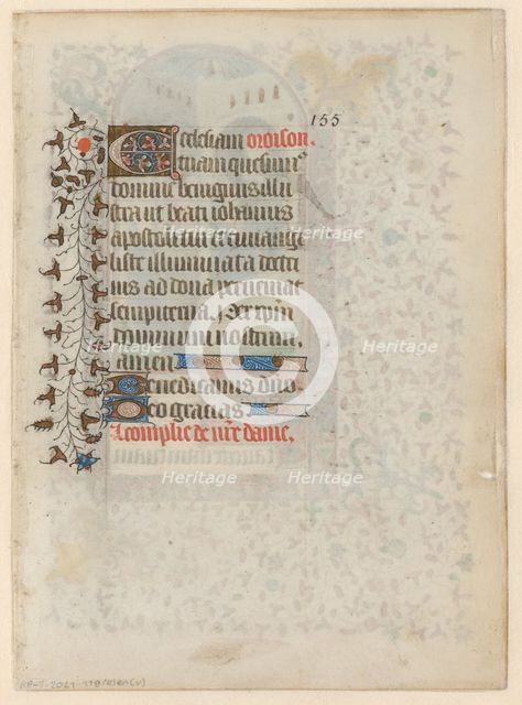 Manuscript from a book of hours with a prayer, c.1400-c.1449. Creator: Anon.